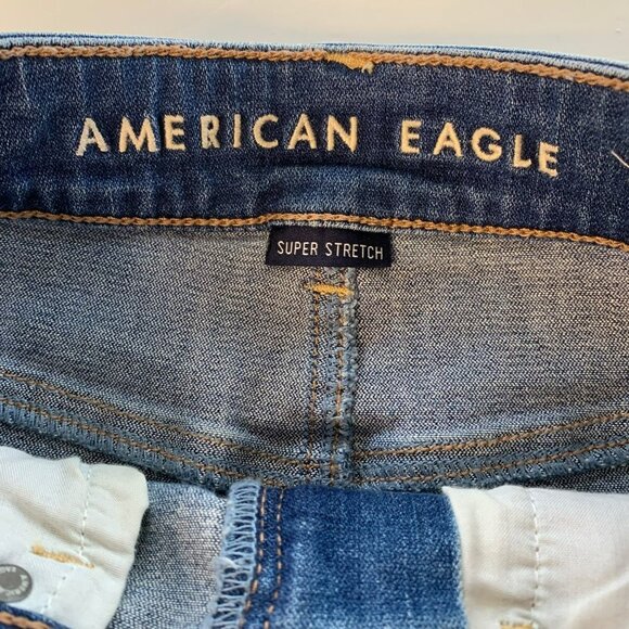 American Eagle Distressed Hi-Rise Super Stretch Mini Skirt - Picture 3 of 8